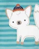 Carter's Pijama din bumbac Blue Stripe Wolf