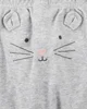 Carter's Комплект 3 в 1 Gray-Pink Cat - 2 боди и штаны foto