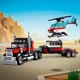 Set de constructie 3 in 1 LEGO Creator Camioneta-platforma cu elicopter, 270 el. foto
