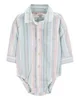 Carter's Set 3 piese Striped Polo - Body tip camasa, pantaloni si bretele