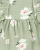 Carter's Комплект 3 в 1 Топ, шорты и повязка на голову Green Floral