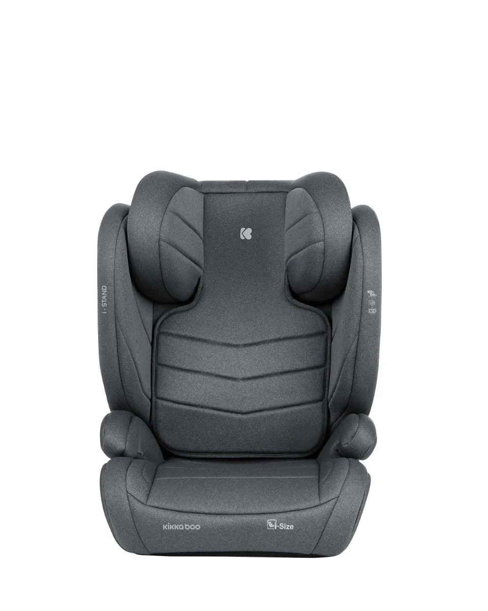 Автокресло с изофиксом i-Size KikkaBoo i-Stand Dark Grey, 100-150 см