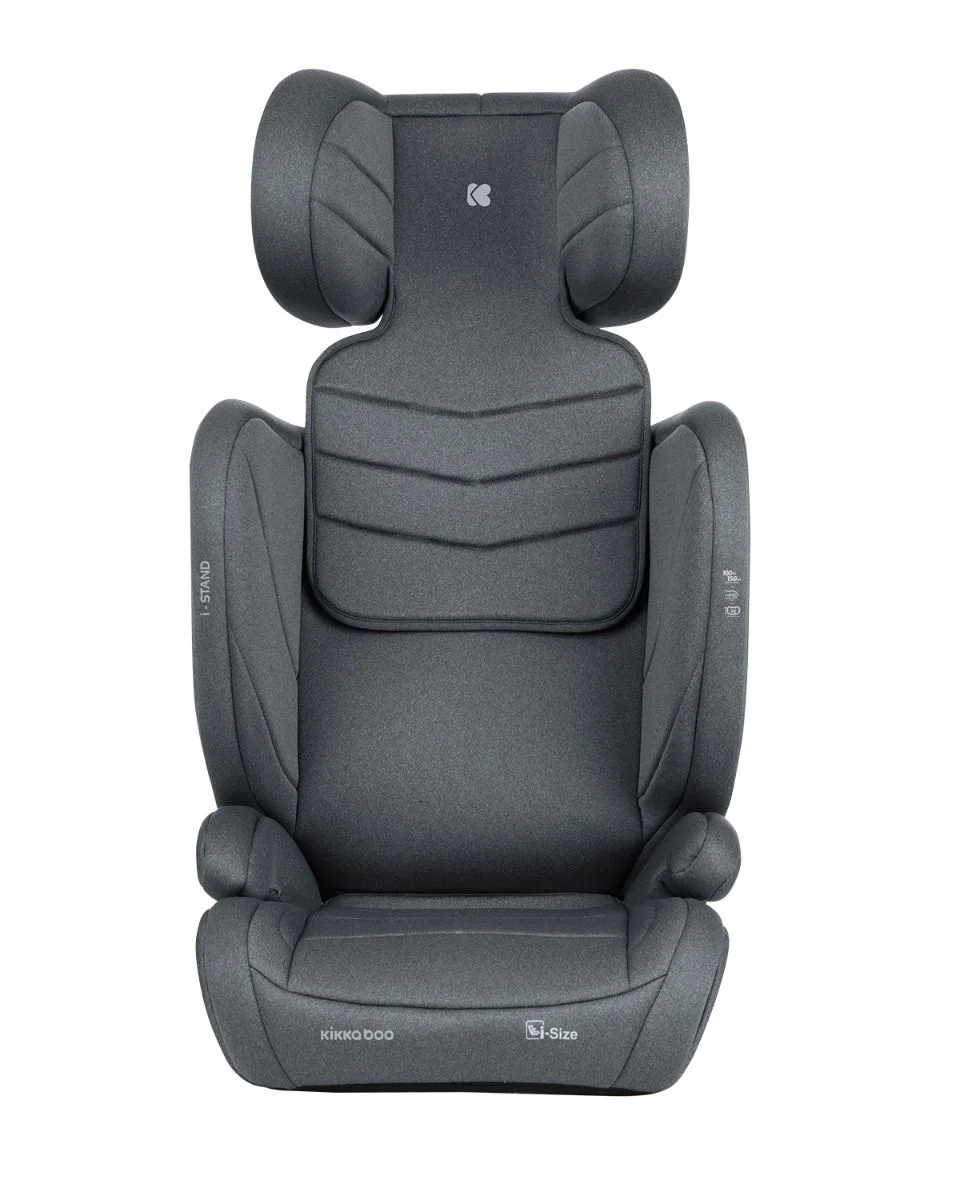 Автокресло с изофиксом i-Size KikkaBoo i-Stand Dark Grey, 100-150 см