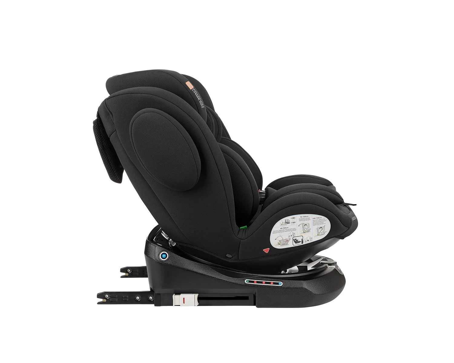 Вращающееся автокресло с изофиксом KikkaBoo i-Felix Black, 40-150 см