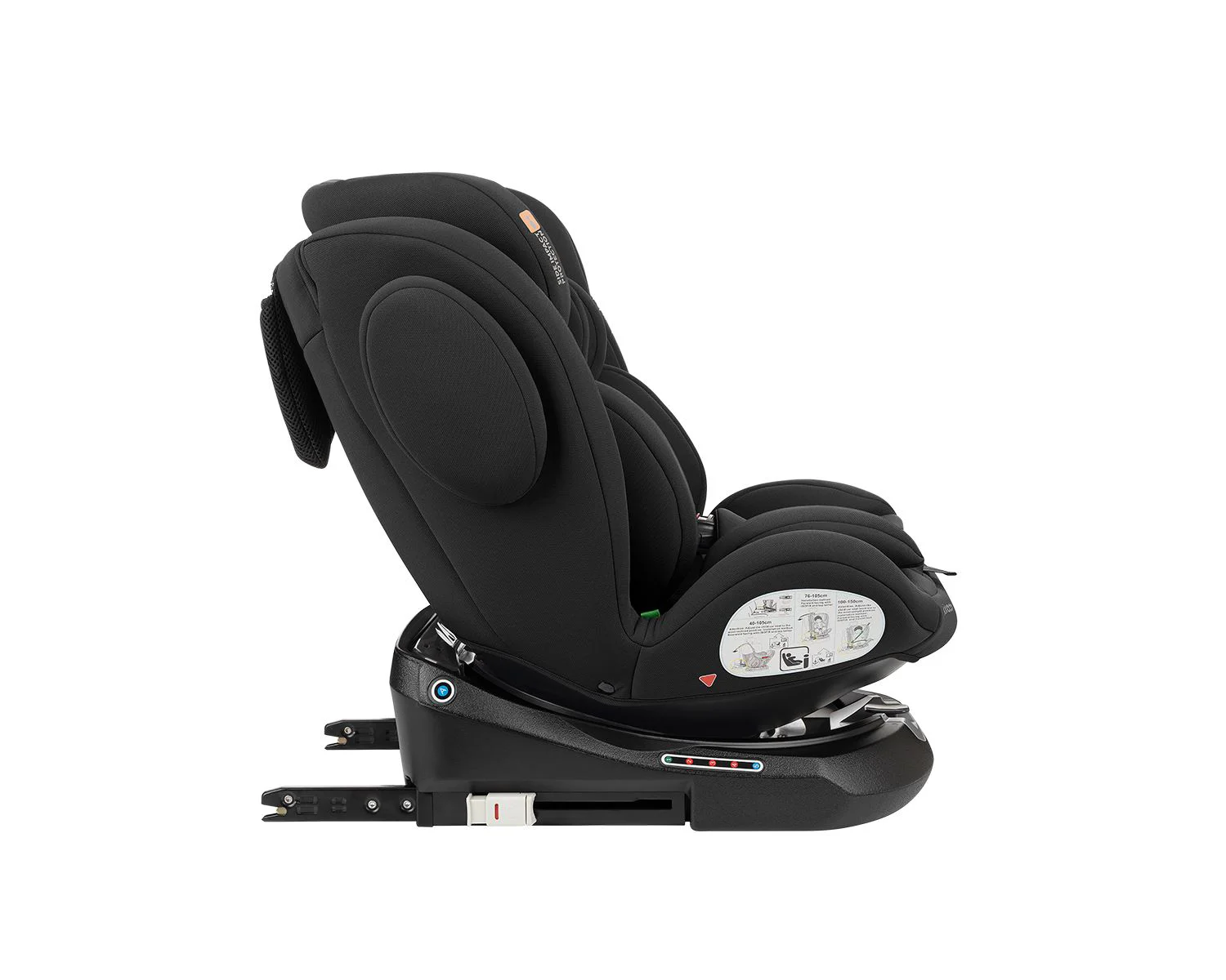 Вращающееся автокресло с изофиксом KikkaBoo i-Felix Black, 40-150 см