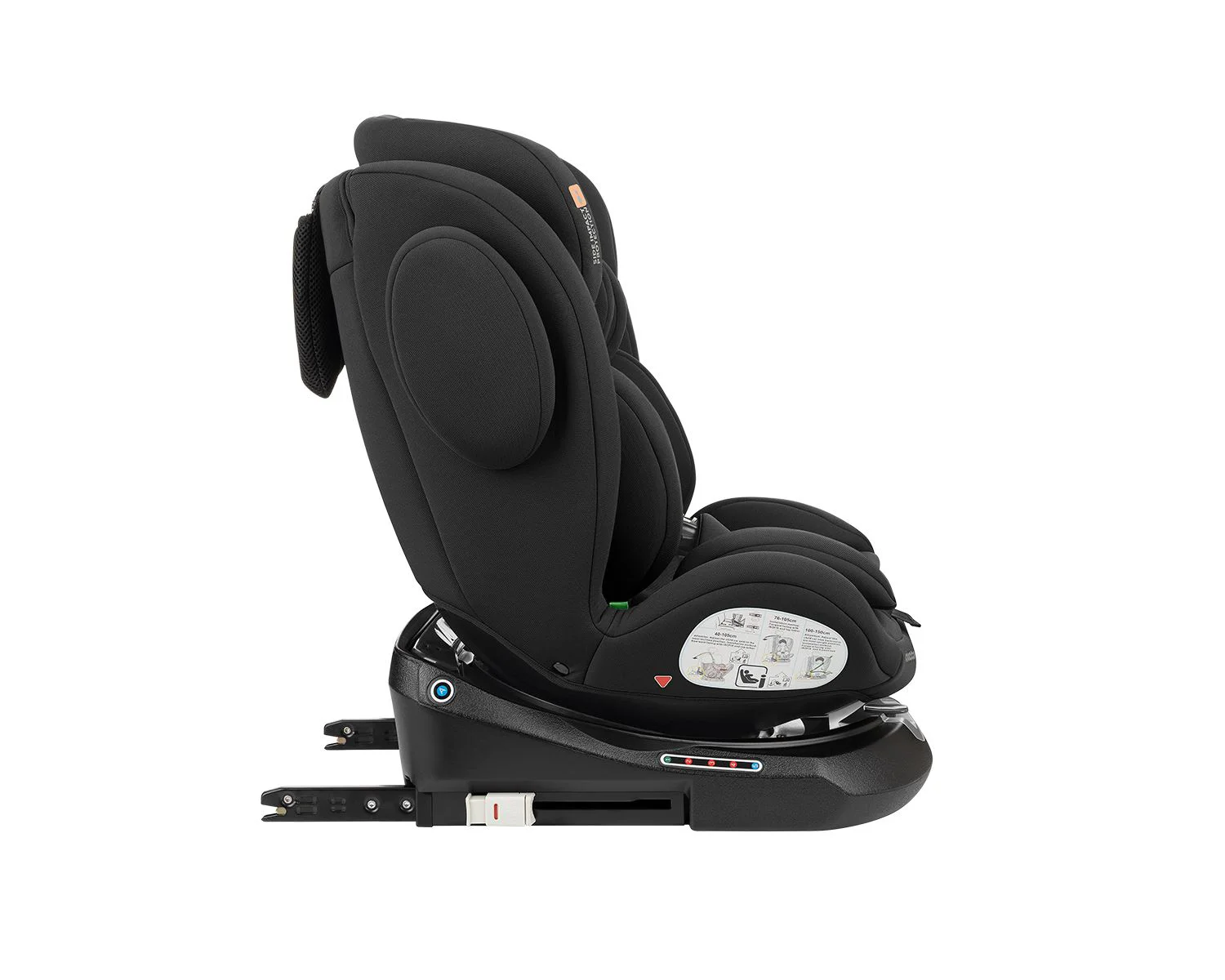 Вращающееся автокресло с изофиксом KikkaBoo i-Felix Black, 40-150 см