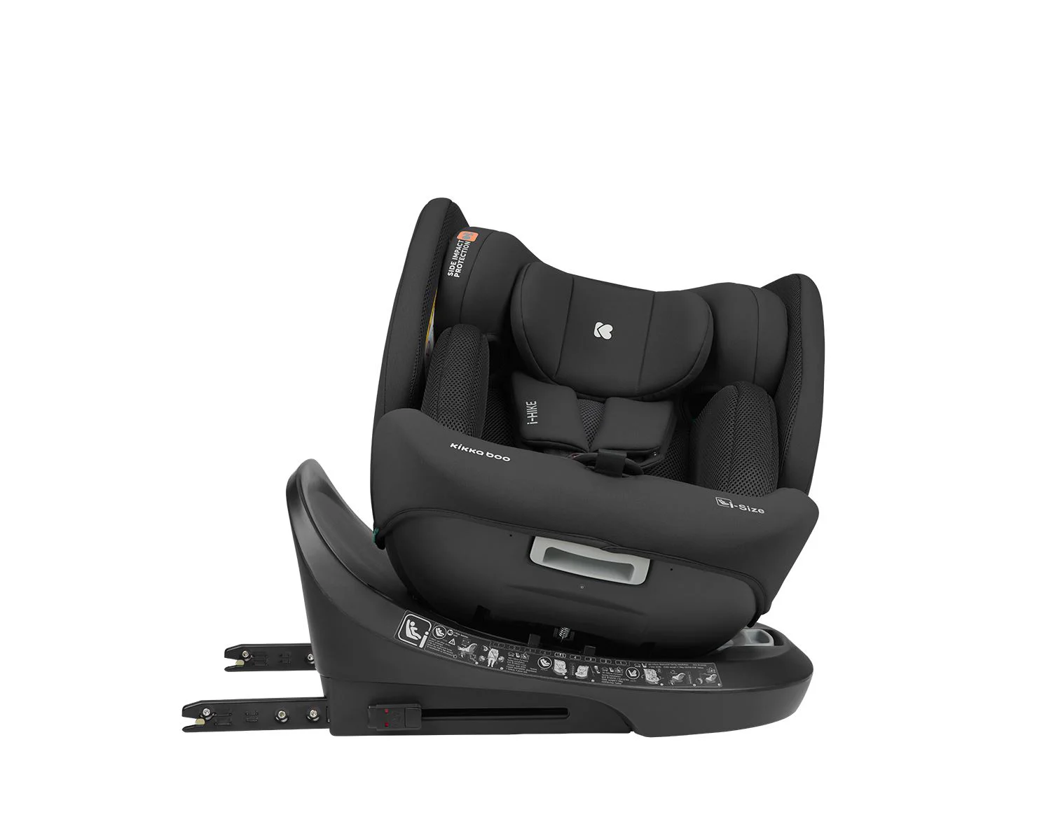 Scaun auto rotativ cu isofix KikkaBoo i-Hike Black, 40-150 cm