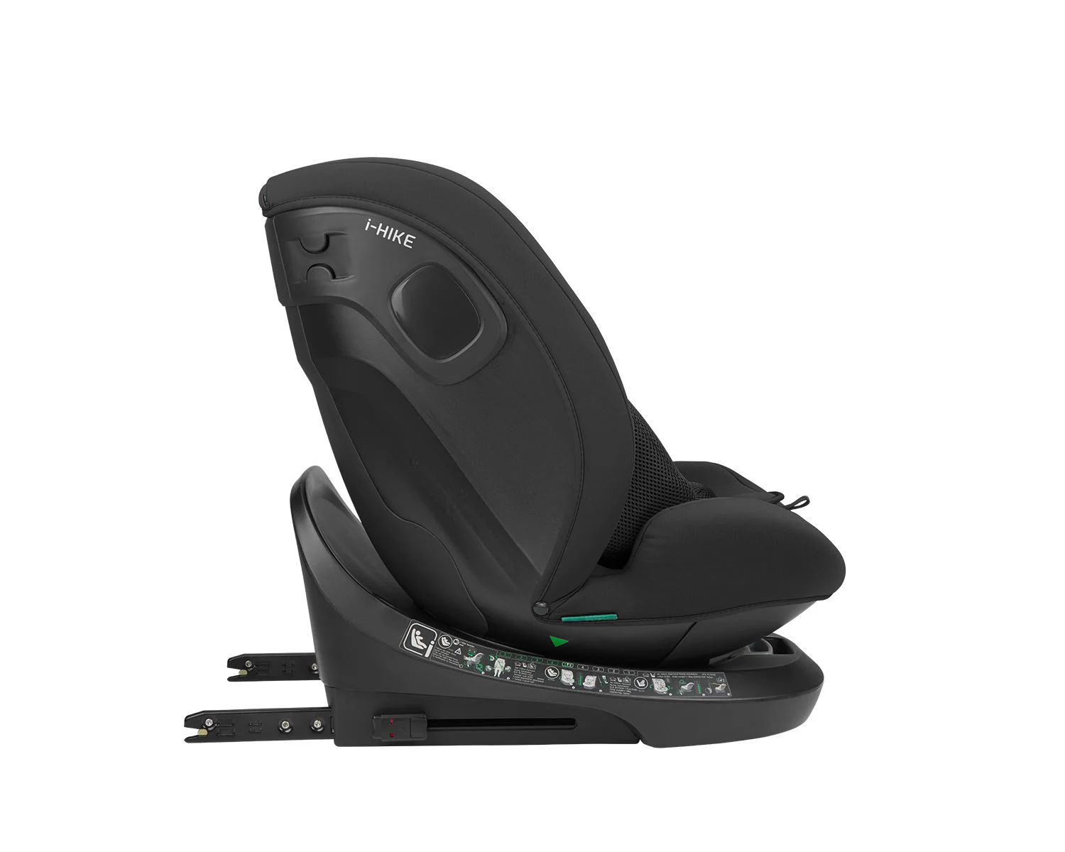 Scaun auto rotativ cu isofix KikkaBoo i-Hike Black, 40-150 cm