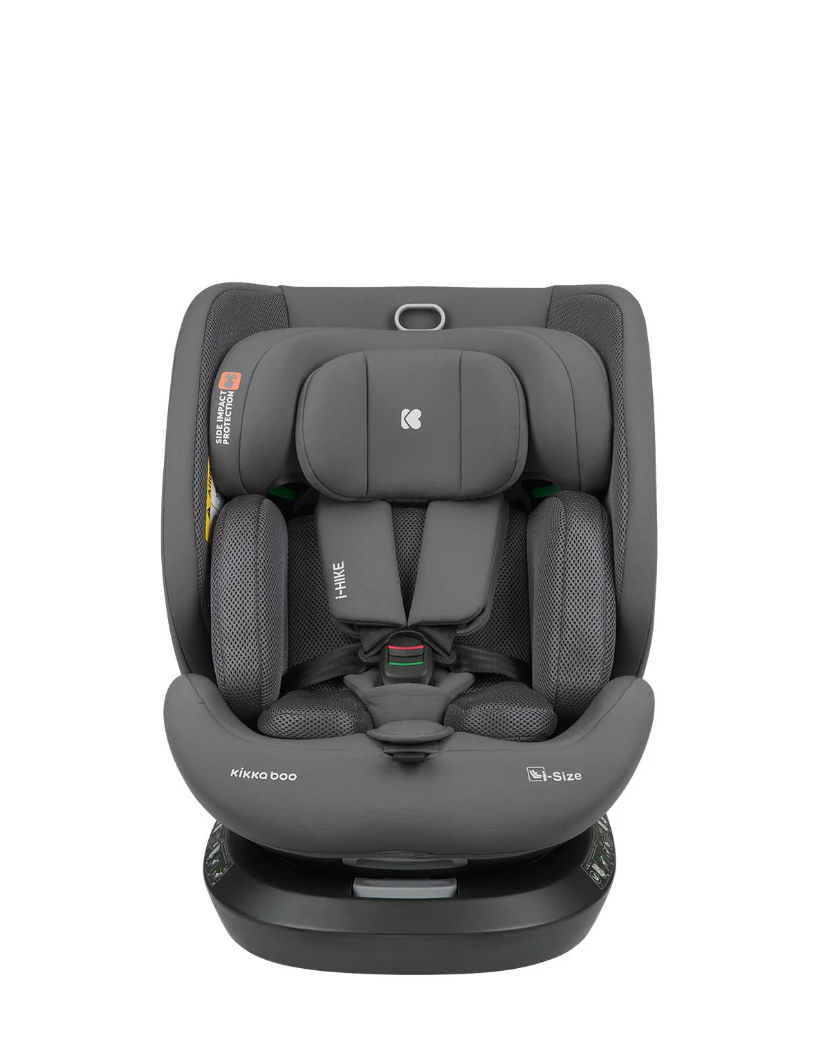 Scaun auto rotativ cu isofix KikkaBoo i-Hike Dark Grey, 40-150 cm