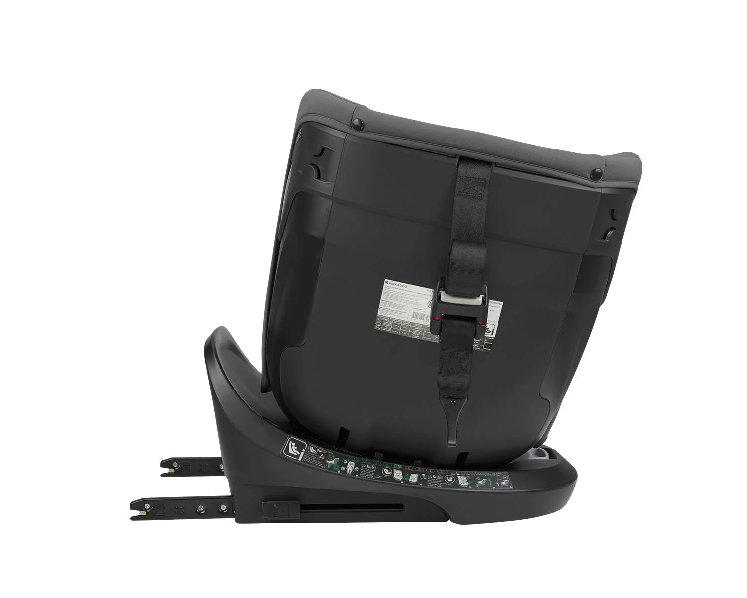 Scaun auto rotativ cu isofix KikkaBoo i-Hike Dark Grey, 40-150 cm