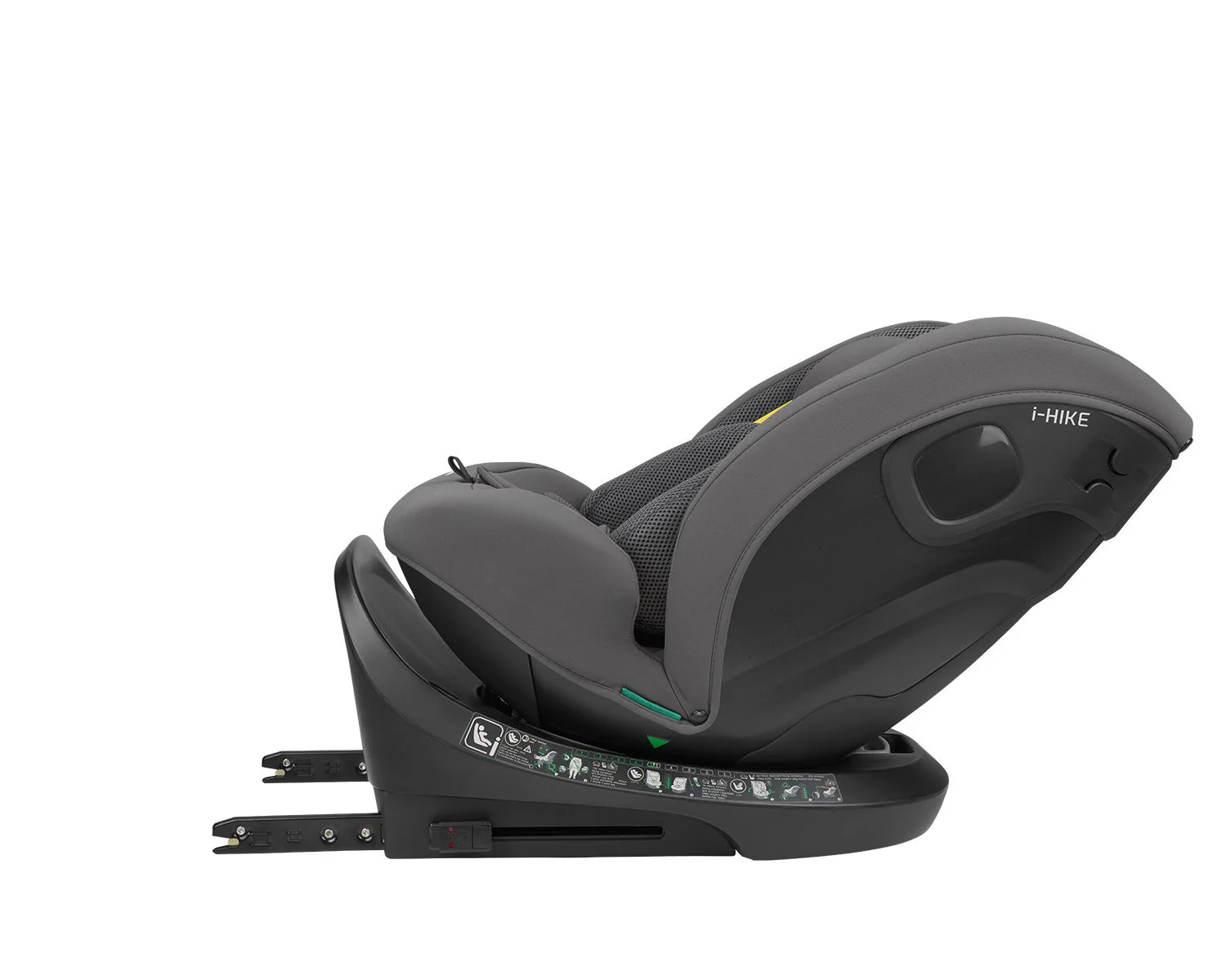 Scaun auto rotativ cu isofix KikkaBoo i-Hike Dark Grey, 40-150 cm
