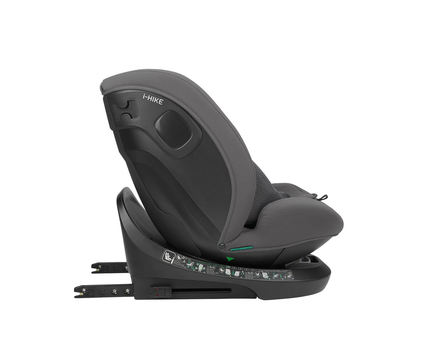 Scaun auto rotativ cu isofix KikkaBoo i-Hike Dark Grey, 40-150 cm
