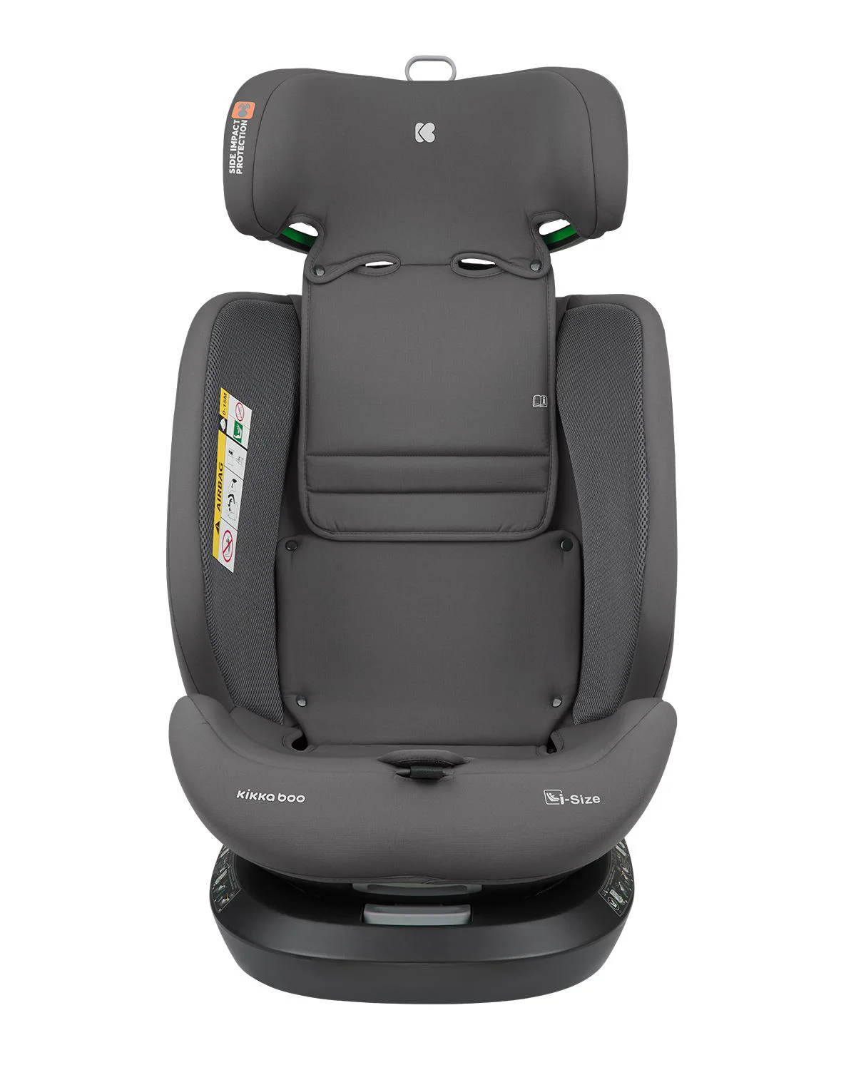 Scaun auto rotativ cu isofix KikkaBoo i-Hike Dark Grey, 40-150 cm