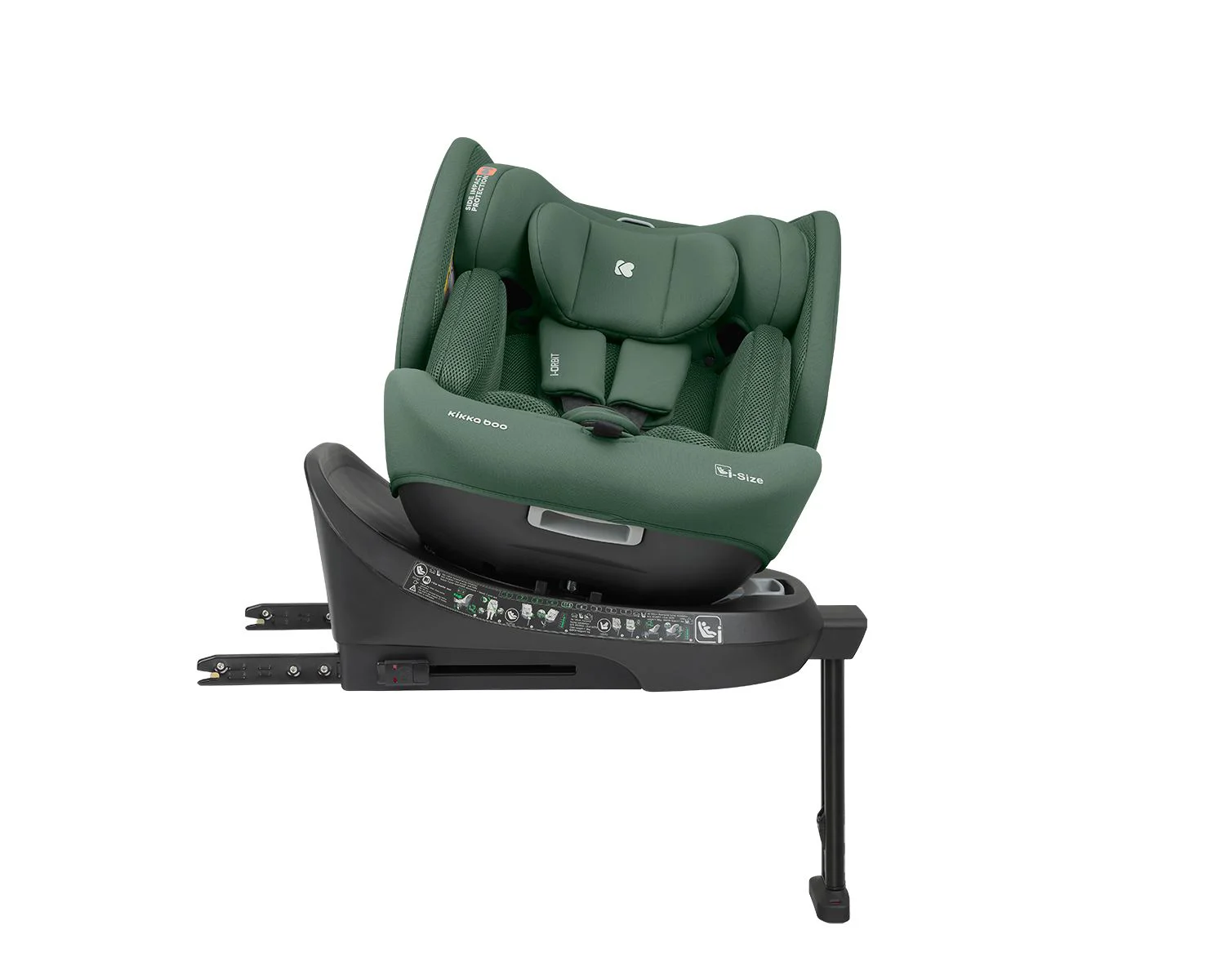 Вращающееся автокресло с изофиксом KikkaBoo i-Orbit Army Green, 40-150 см
