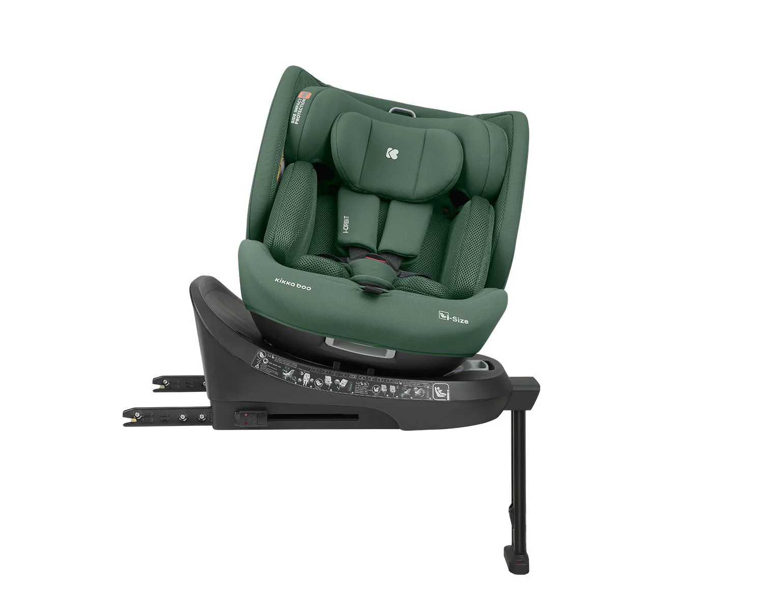Вращающееся автокресло с изофиксом KikkaBoo i-Orbit Army Green, 40-150 см