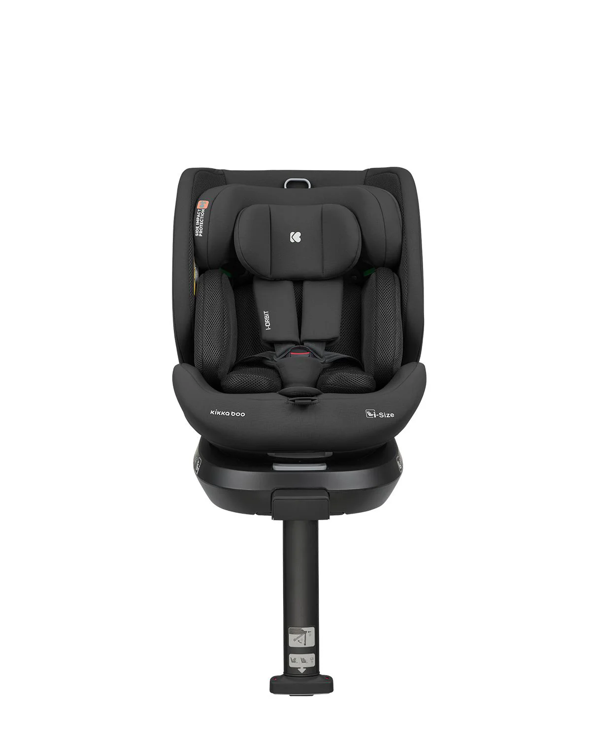Scaun auto rotativ cu isofix KikkaBoo i-Orbit Black, 40-150 cm