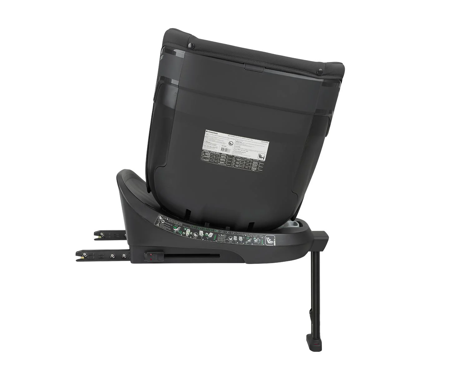 Scaun auto rotativ cu isofix KikkaBoo i-Orbit Black, 40-150 cm