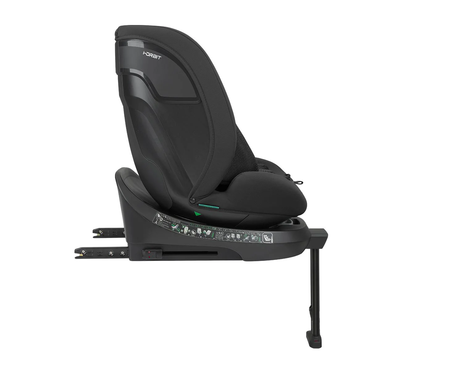 Scaun auto rotativ cu isofix KikkaBoo i-Orbit Black, 40-150 cm
