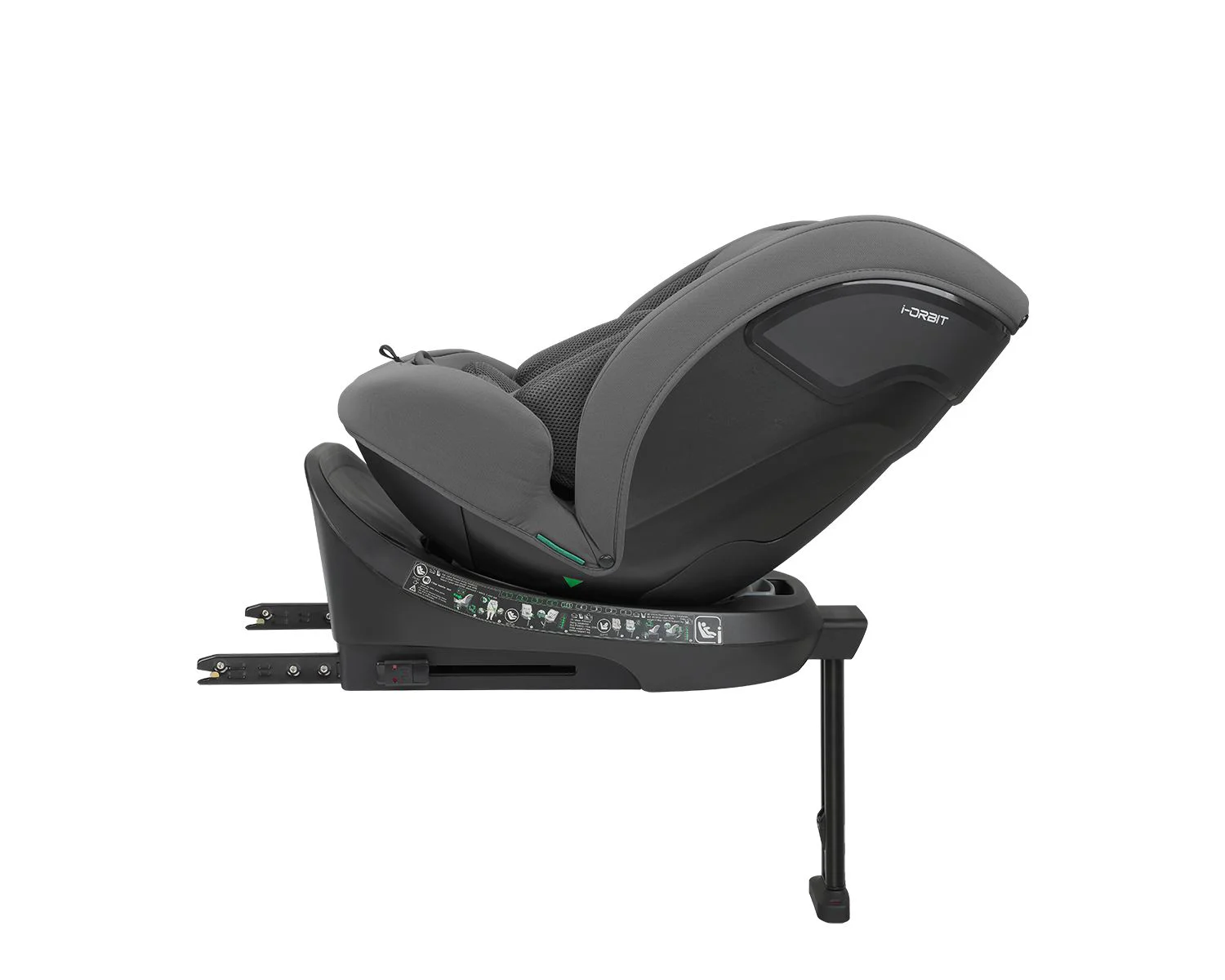 Scaun auto rotativ cu isofix KikkaBoo i-Orbit Dark Grey, 40-150 cm