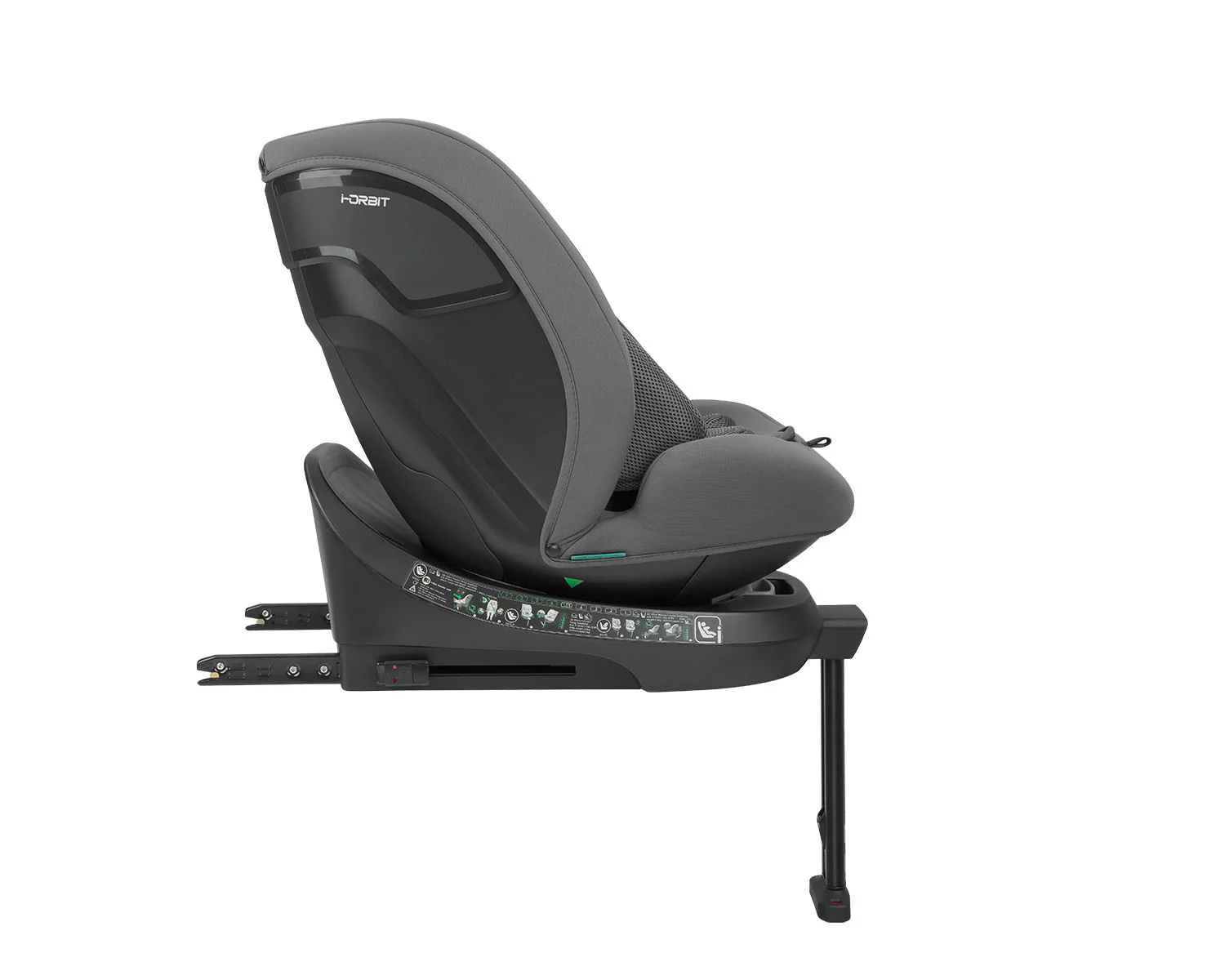 Scaun auto rotativ cu isofix KikkaBoo i-Orbit Dark Grey, 40-150 cm