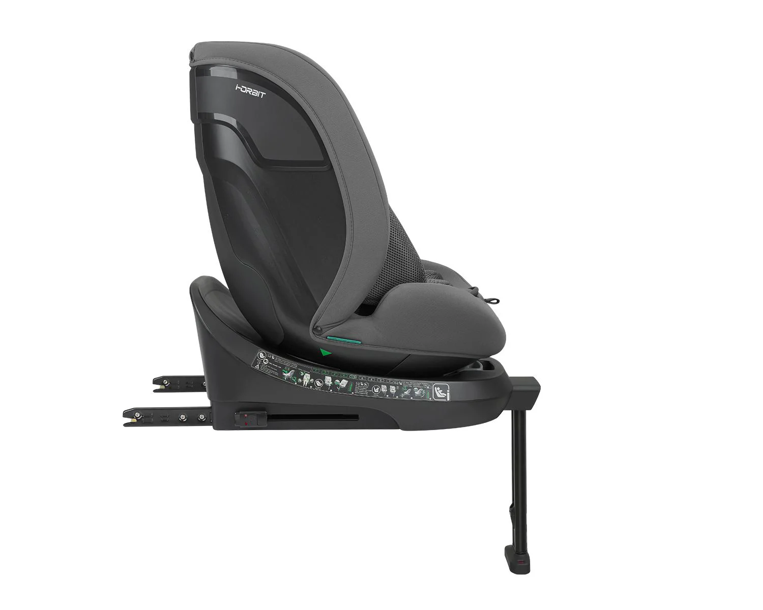 Scaun auto rotativ cu isofix KikkaBoo i-Orbit Dark Grey, 40-150 cm