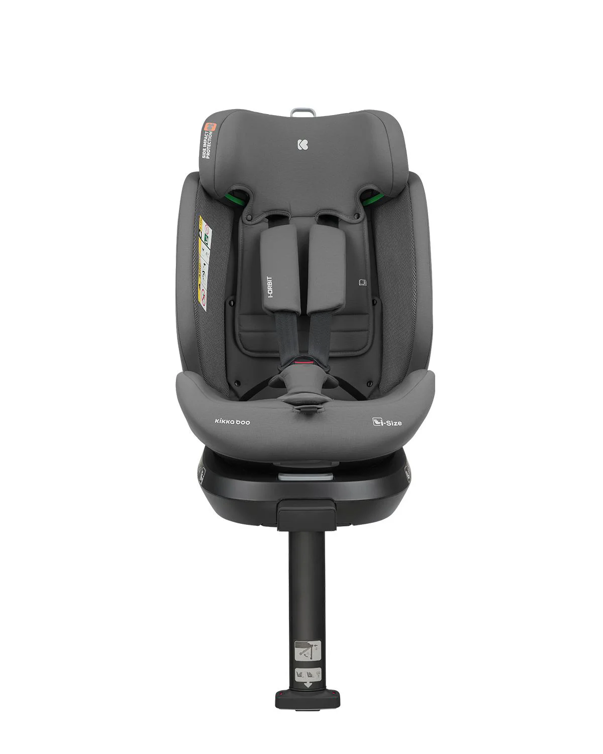 Scaun auto rotativ cu isofix KikkaBoo i-Orbit Dark Grey, 40-150 cm