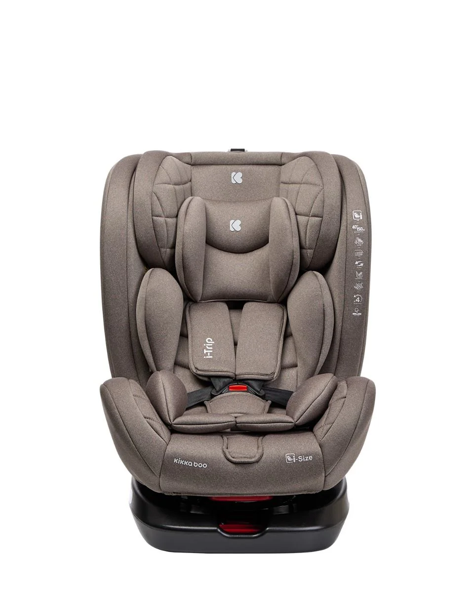 Вращающееся автокресло с изофиксом KikkaBoo i-Trip Beige, 40-150 см