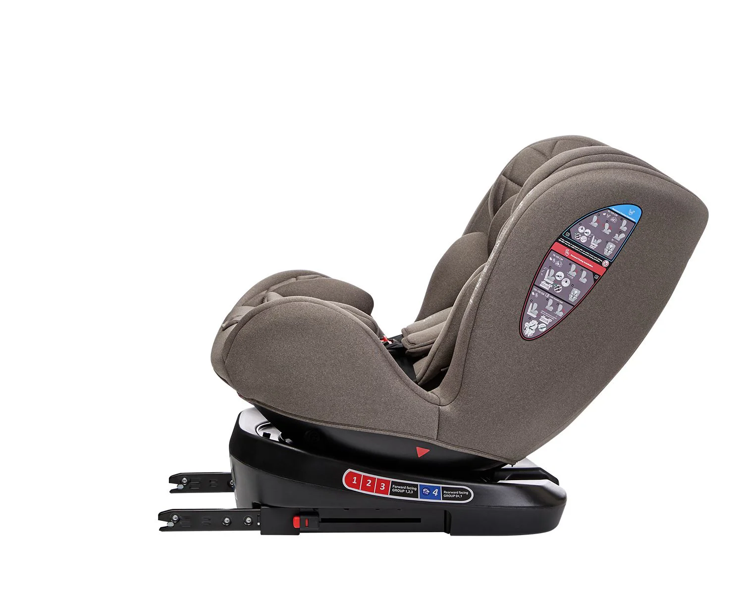 Вращающееся автокресло с изофиксом KikkaBoo i-Trip Beige, 40-150 см