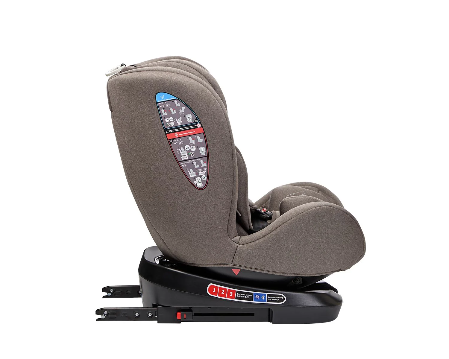 Вращающееся автокресло с изофиксом KikkaBoo i-Trip Beige, 40-150 см