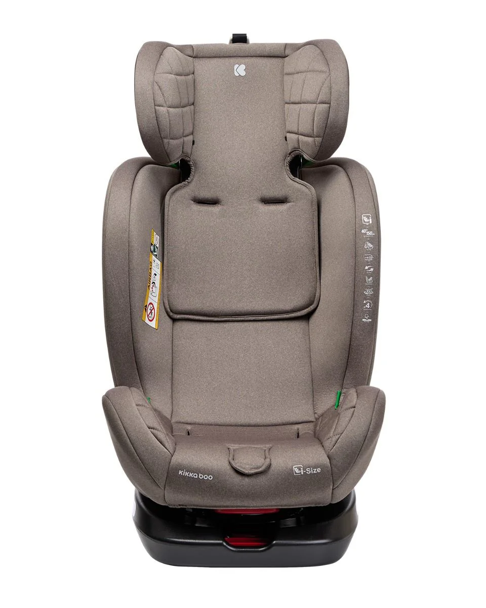 Вращающееся автокресло с изофиксом KikkaBoo i-Trip Beige, 40-150 см