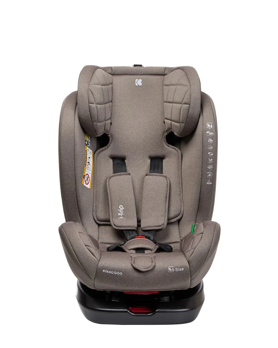 Вращающееся автокресло с изофиксом KikkaBoo i-Trip Beige, 40-150 см