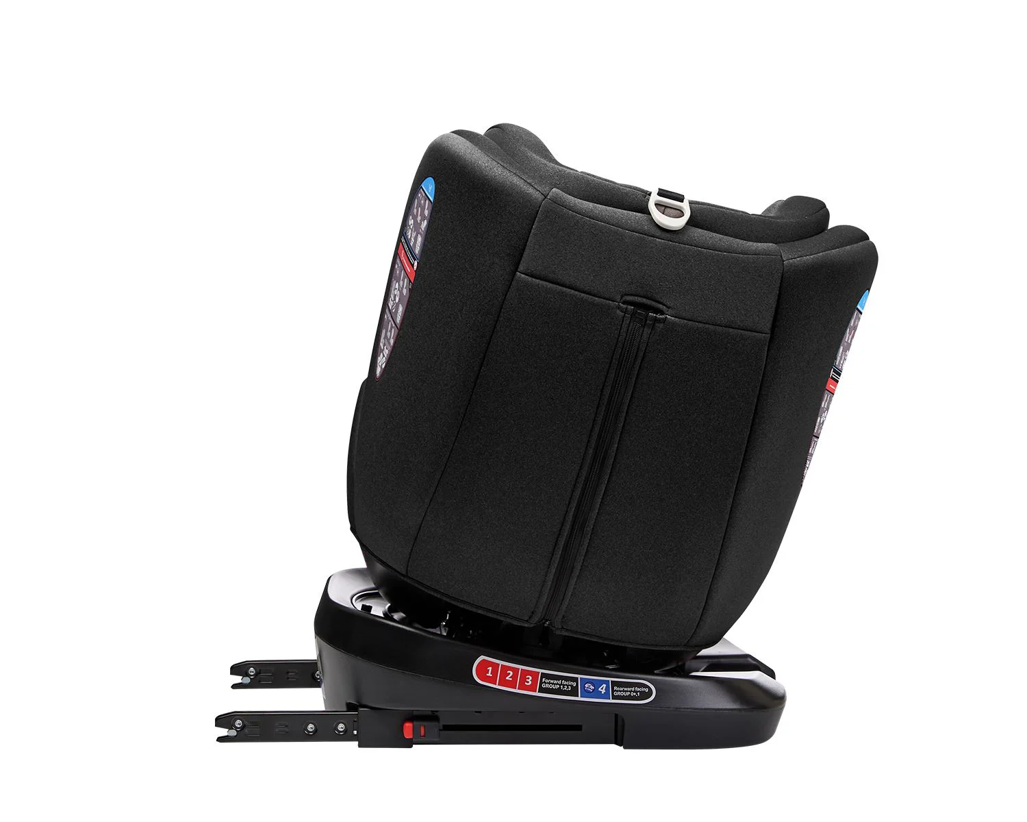 Scaun auto rotativ cu isofix KikkaBoo i-Trip Black, 40-150 cm