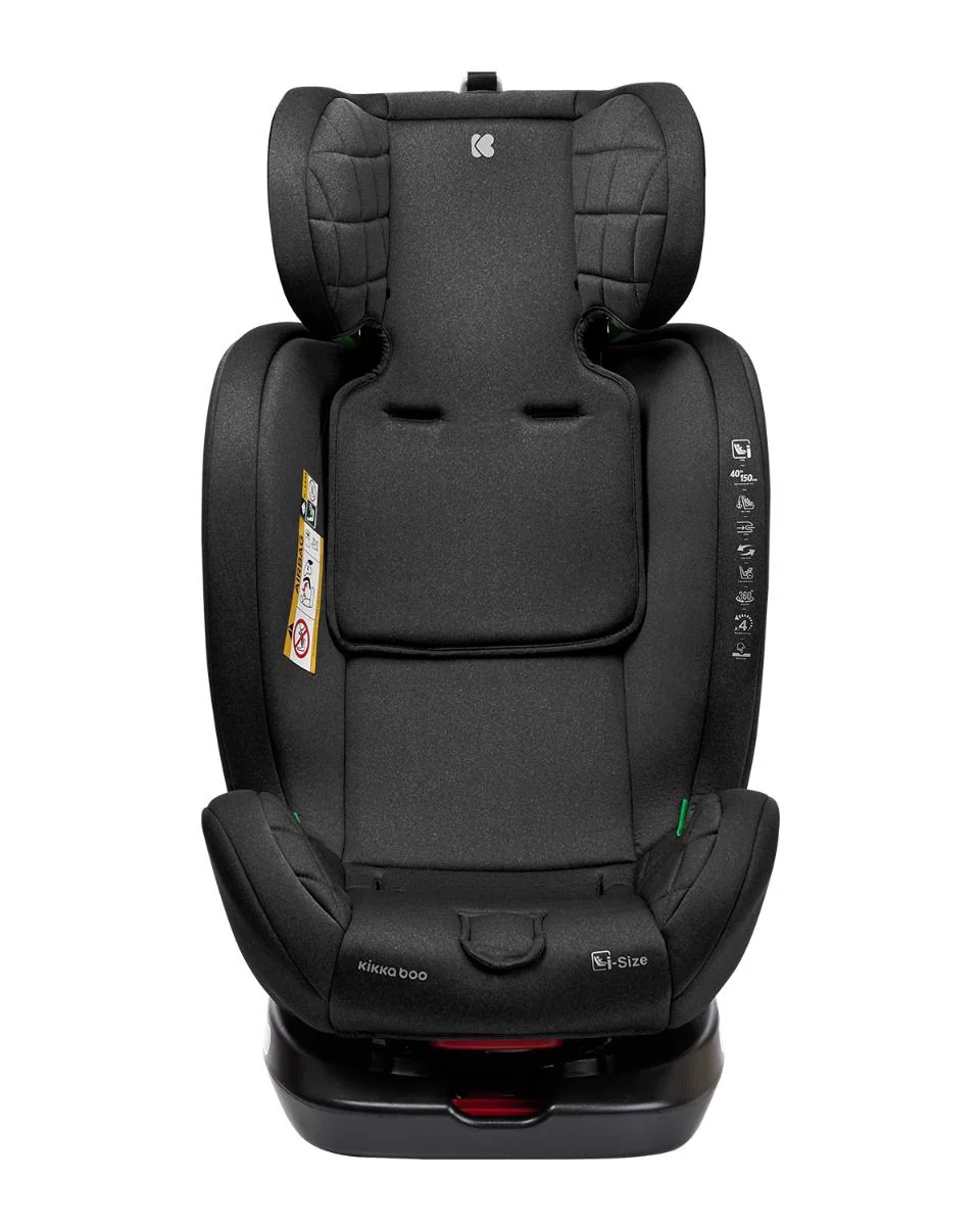 Scaun auto rotativ cu isofix KikkaBoo i-Trip Black, 40-150 cm
