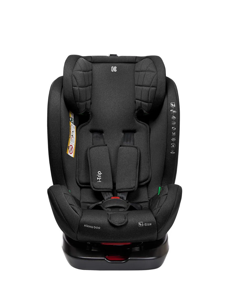 Scaun auto rotativ cu isofix KikkaBoo i-Trip Black, 40-150 cm
