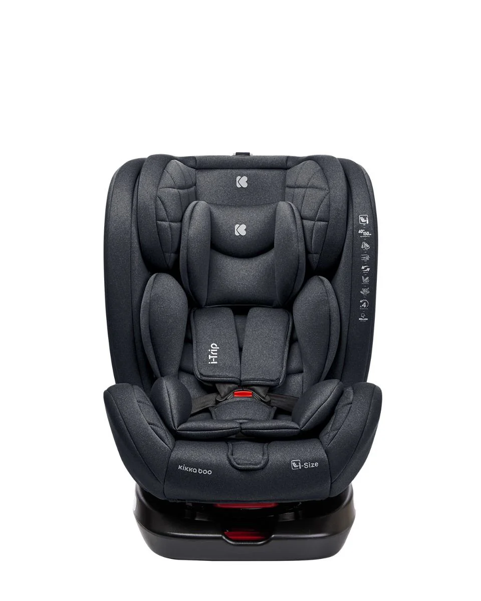 Вращающееся автокресло с изофиксом KikkaBoo i-Trip Grey, 40-150 см