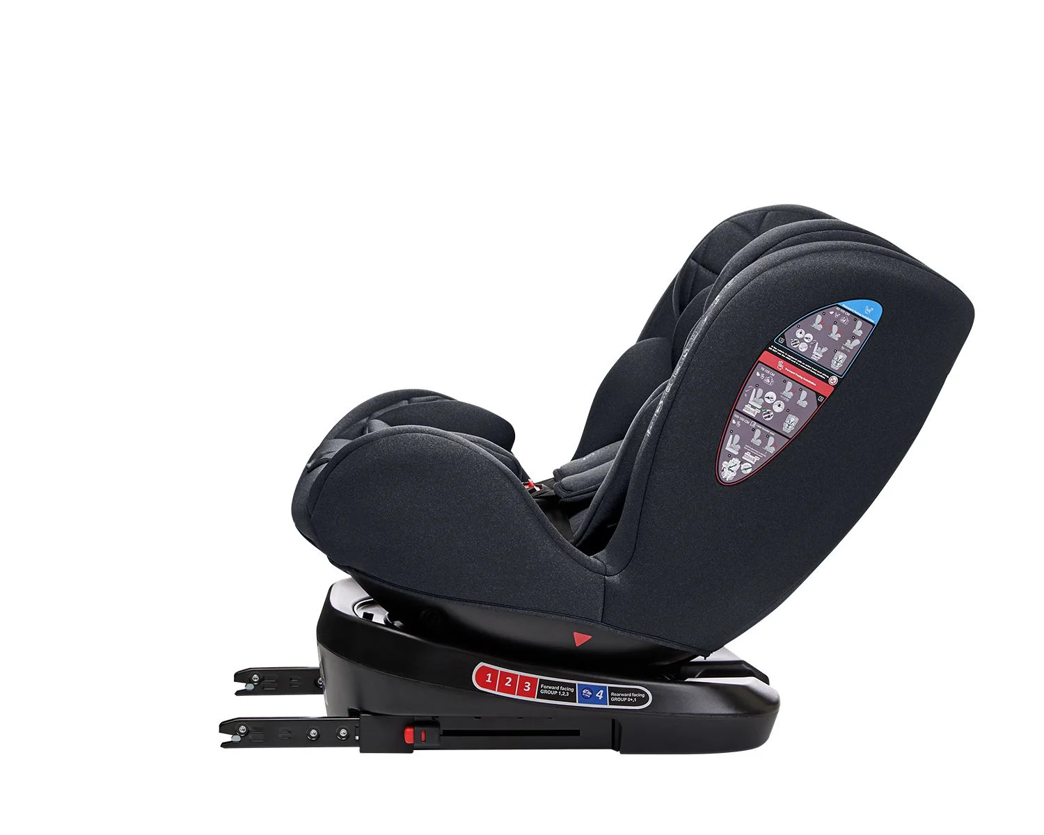 Вращающееся автокресло с изофиксом KikkaBoo i-Trip Grey, 40-150 см