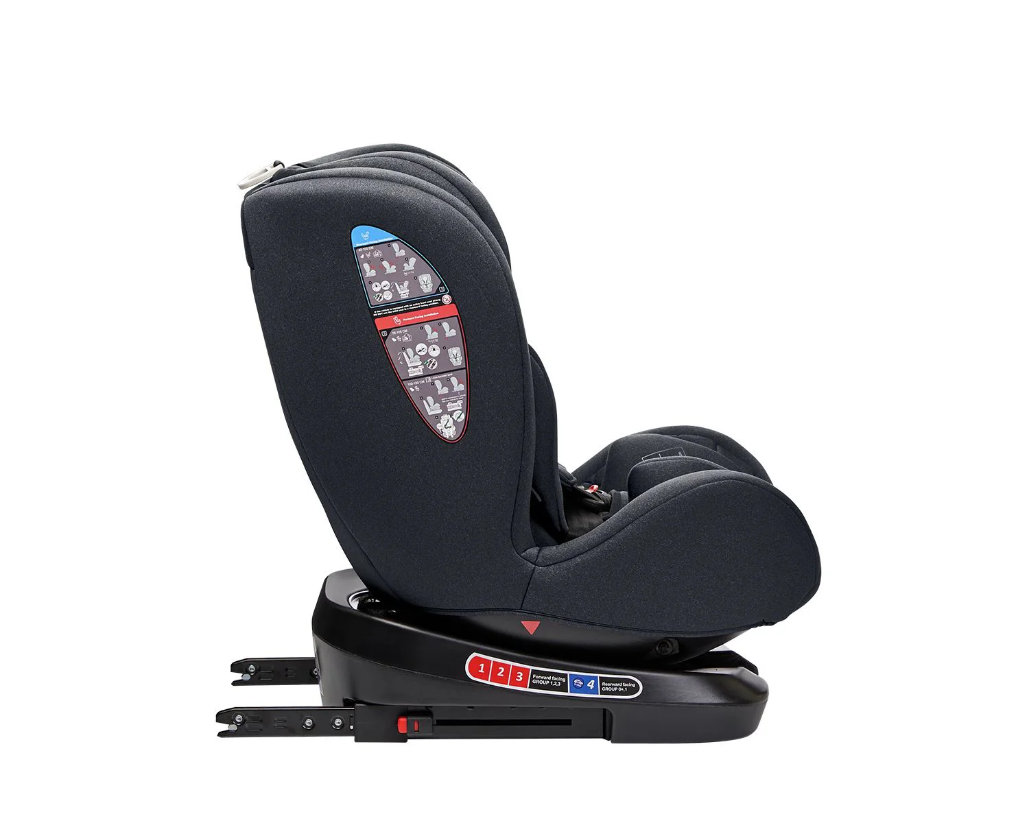 Вращающееся автокресло с изофиксом KikkaBoo i-Trip Grey, 40-150 см