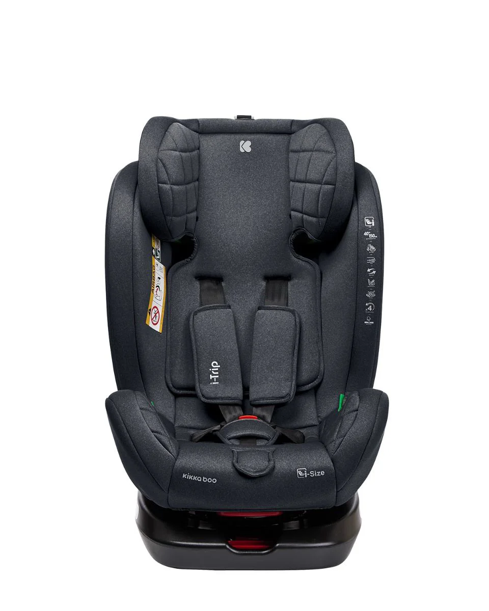 Вращающееся автокресло с изофиксом KikkaBoo i-Trip Grey, 40-150 см