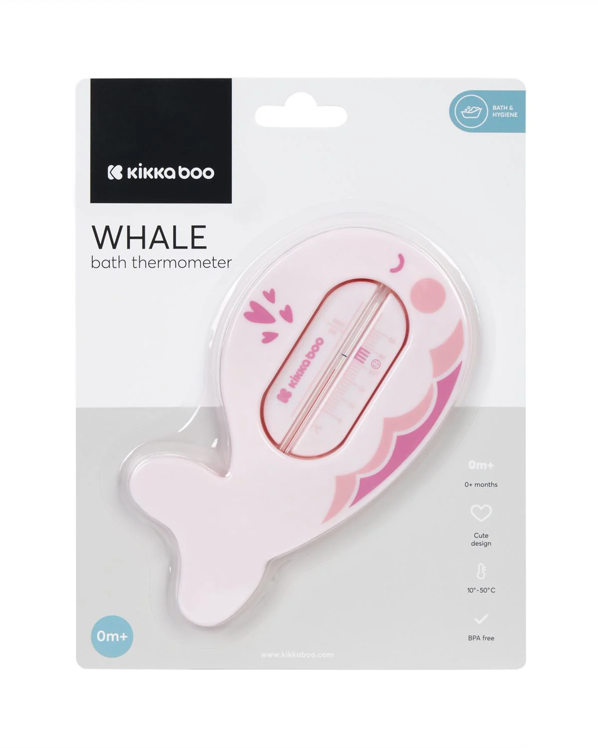 Термометр для ванны KikkaBoo Whale Pink foto