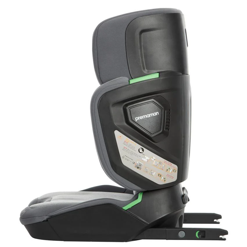 Складное автокресло с системой Isofix Premaman i-Size Rider Серый, 100–150 см