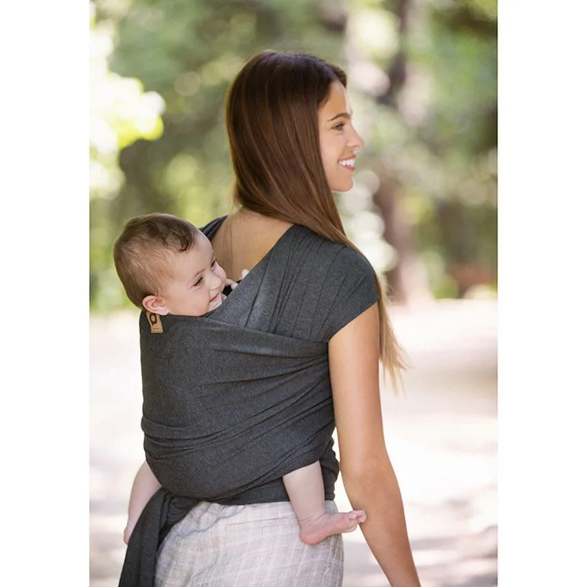 Sistem de purtare wrap elastic pentru bebelusi Premaman Lia Gri
