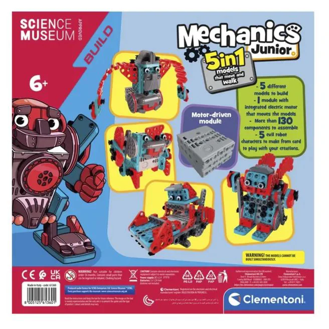 Конструктор 5 в 1 Clementoni Science Museum Mechanics Juniors