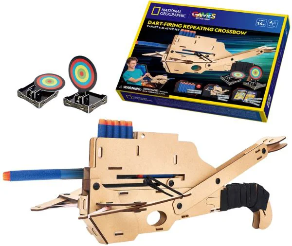 Puzzle 3D CubicFun Arbaleta cu darts