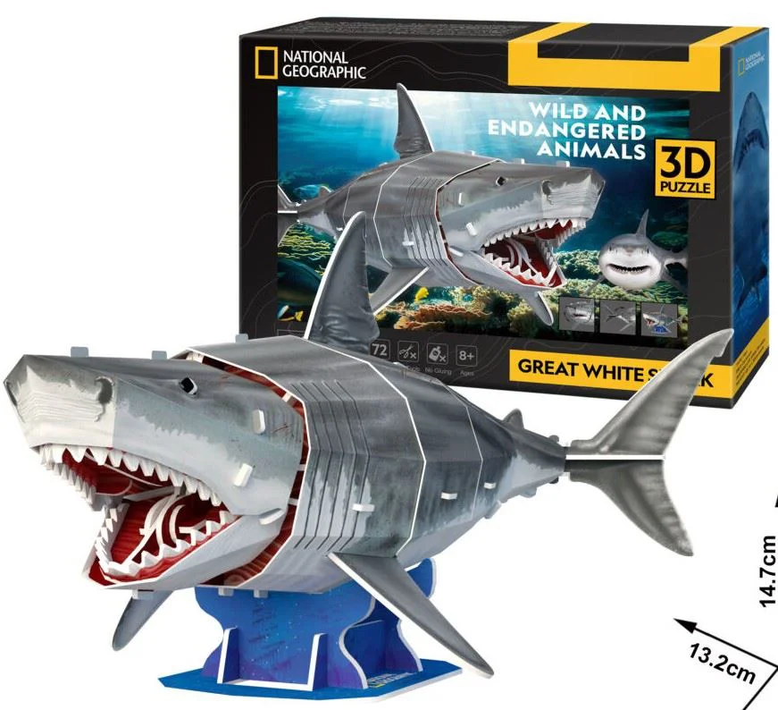 Puzzle 3D CubicFun Marele Rechin alb foto