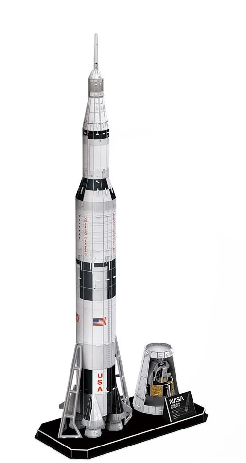 Puzzle 3D CubicFun Racheta Apollo Saturn V