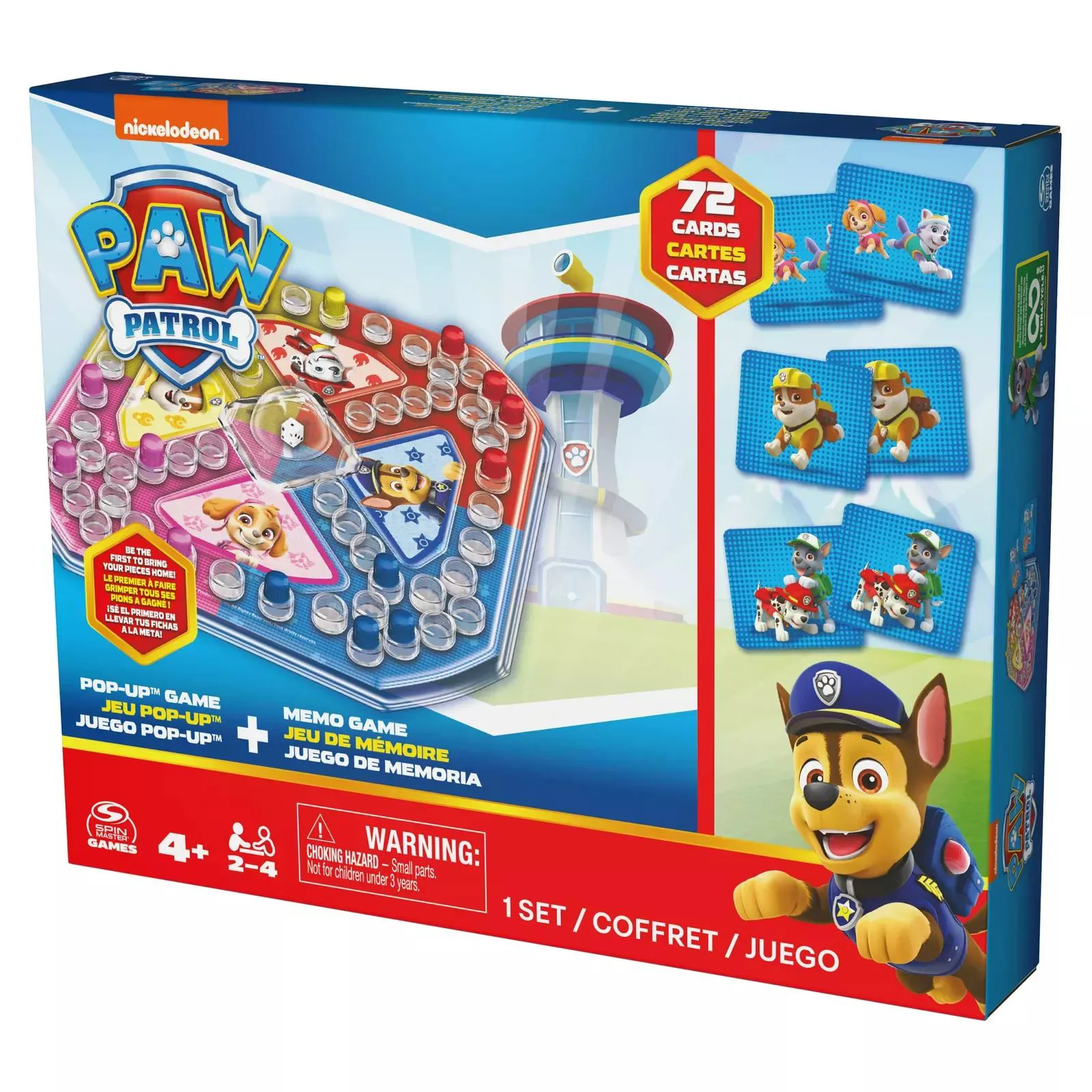 Joc de memorie Paw Patrol Memo Pop Up