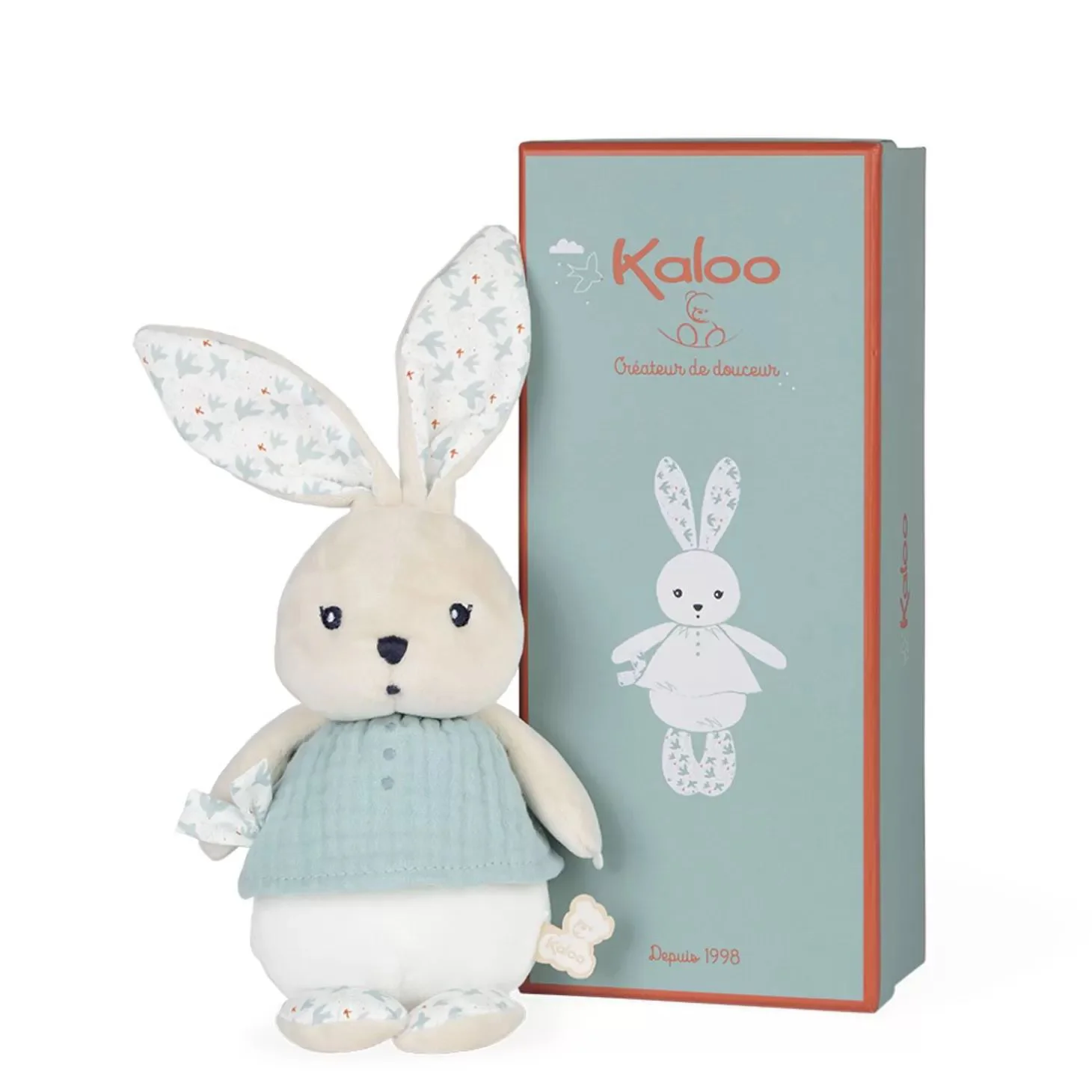 Jucarie de plus Kaloo Iepuras Gri, 22 cm