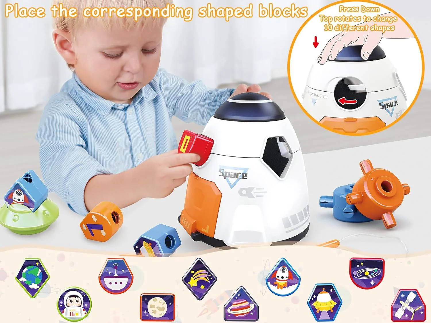 Игровой набор Hola Toys Космический сортер форм
