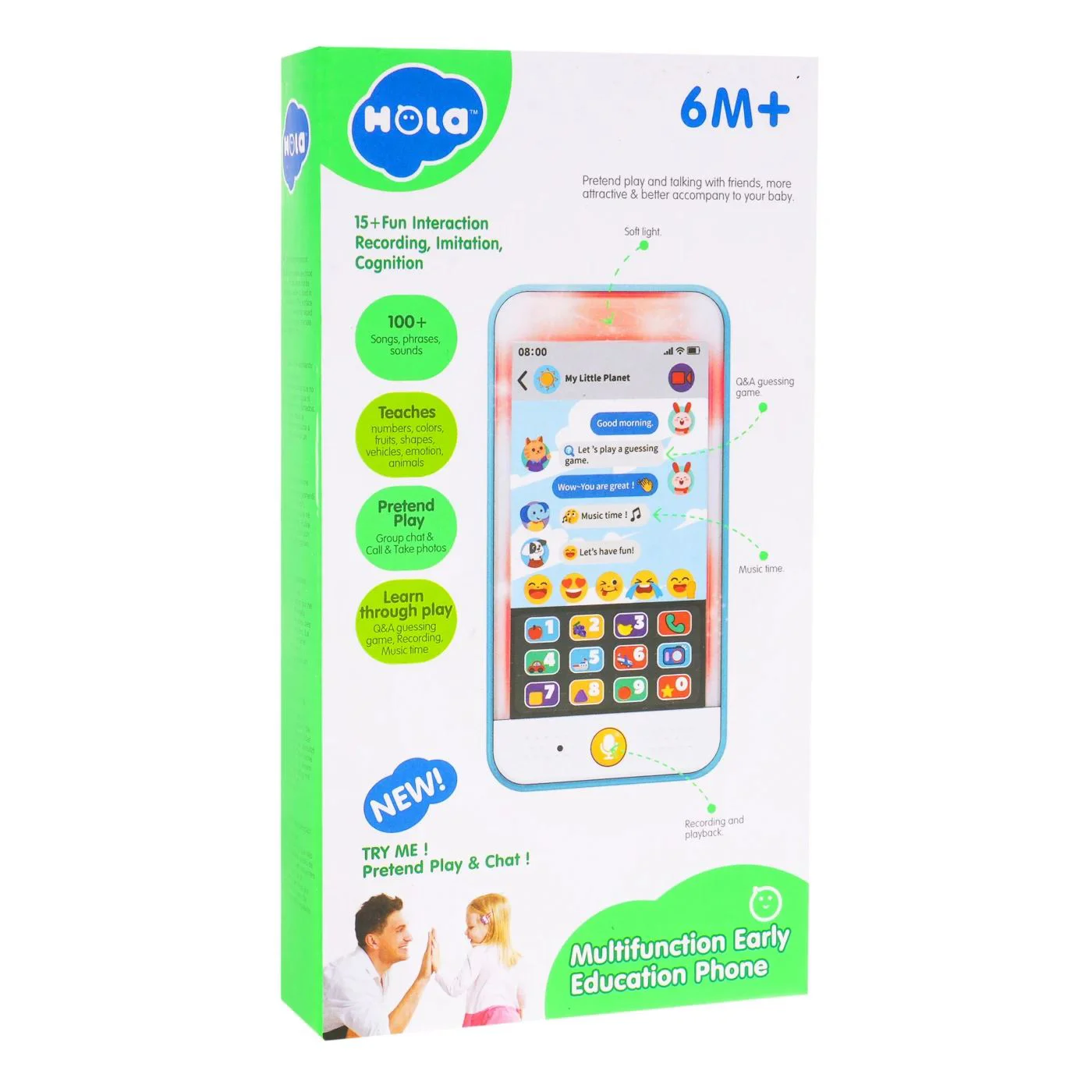 Интерактивная игрушка Hola Toys Музыкальный телефон со 100 песнями