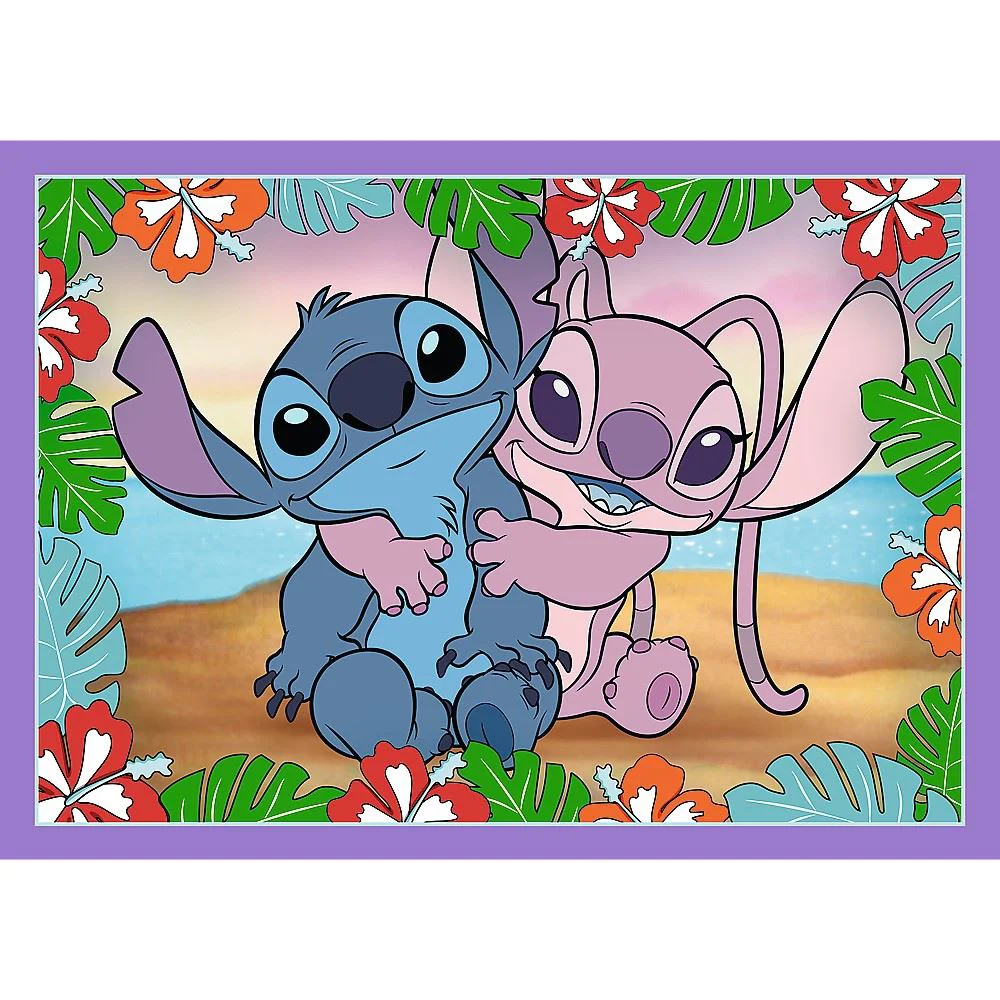 Puzzle 4 in 1 Trefl Lilo si Stitch, Ziua Fermecata foto